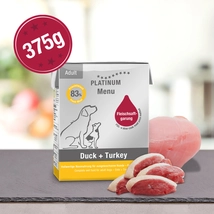 Menu Duck + Turkey / Kacsa + Pulyka felnőtt nedvestáp / 12 x 375 gr