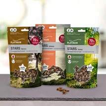 PLATINUM Stars Snack Trio /185 g Pulyka, 185 g Ibériai sertés, 185 g Lazac