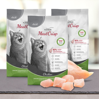 MeatCrisp Adult Chicken macskaeledel felnőtt macskáknak 3x1,5 kg