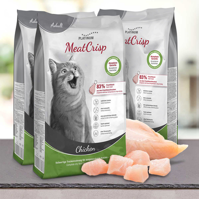 MeatCrisp Adult Chicken macskaeledel felnőtt macskáknak 3x3 kg