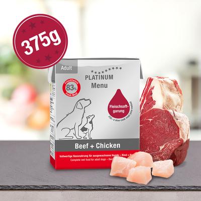 Menu Beef + Chicken / Marha + Csirke felnőtt nedvestáp 24 x 375 gr