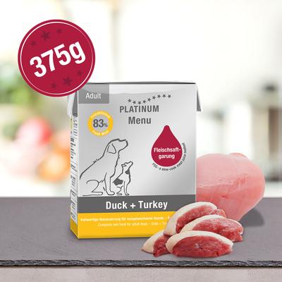 Menu Duck + Turkey / Kacsa + Pulyka felnőtt nedvestáp / - 375 gr