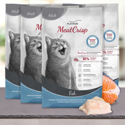 MeatCrisp Adult Fish macskaeledel felnőtt macskáknak 4x3 kg