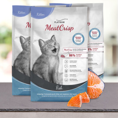 MeatCrisp Kitten Fish macskaeledel kölyök és fiatal macskáknak 3x3 kg