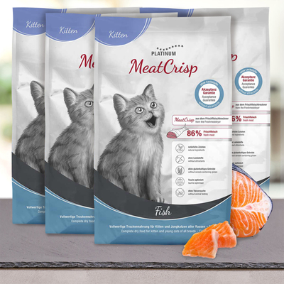 MeatCrisp Kitten Fish macskaeledel kölyök és fiatal macskáknak 4x3 kg