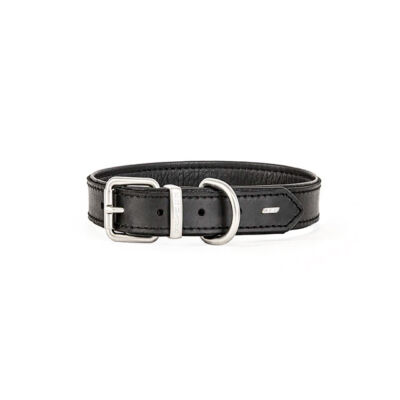 EzyDog Oxford Leather - Classic fekete nyakörv XL