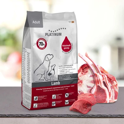 PLATINUM Adult Lamb + Rice bárányos kutyatáp 20 kg