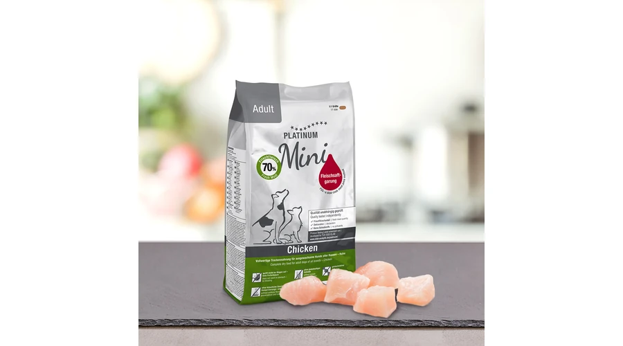 PLATINUM Adult Chicken MINI kutyatáp friss csirkehúsból 900 g